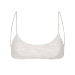 SKIM BY KIM KARDASHIAN, SKIM CROCHET SWIM MICRO SCOOP BIKINI TOP, COLOR MARBLE,